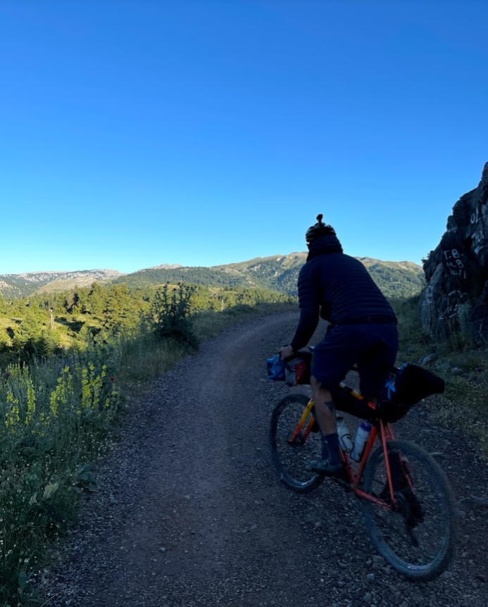 cyclist on a rural road 3