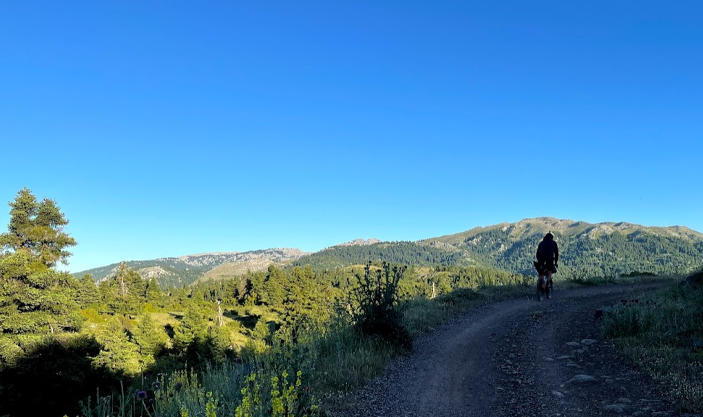 cyclist on a rural road 2